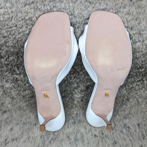Veronica Beard Melli Twist Leather Sandal White Women's 7.5 - Picture 11 of 13